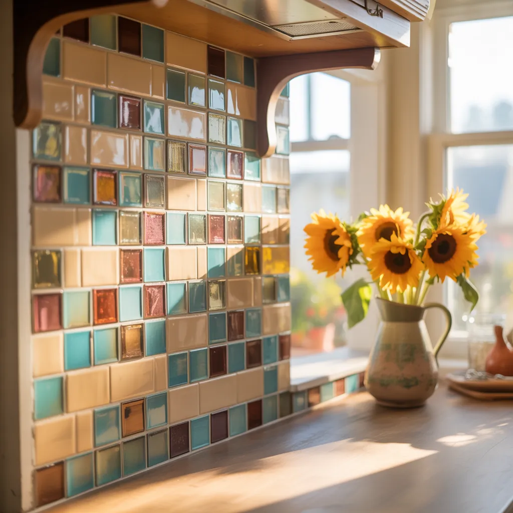 backsplash ideas around window frame