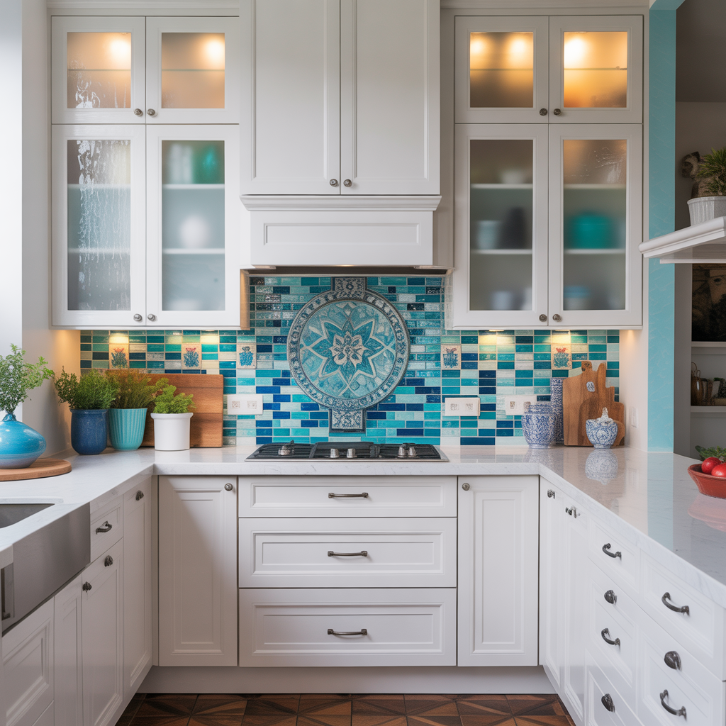 backsplash ideas for white cabinet kitchen