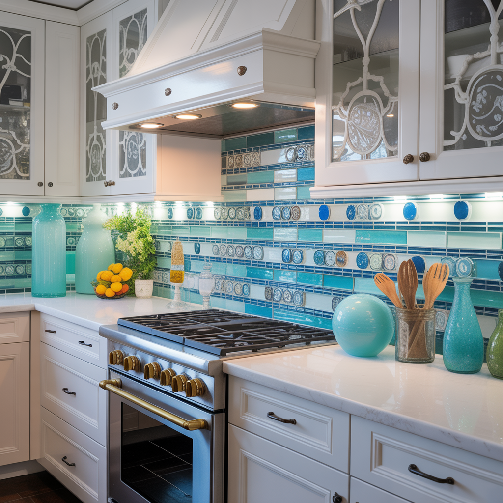 backsplash ideas for white cabinet kitchen