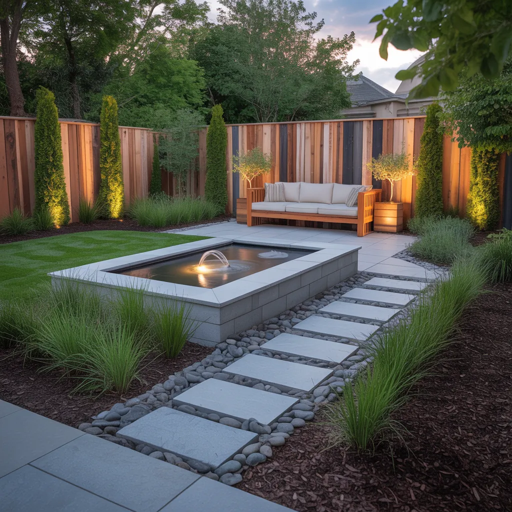 backyard landscaping with river rock