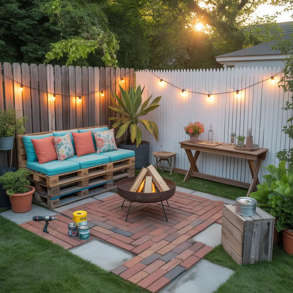 backyard makeover on a budget