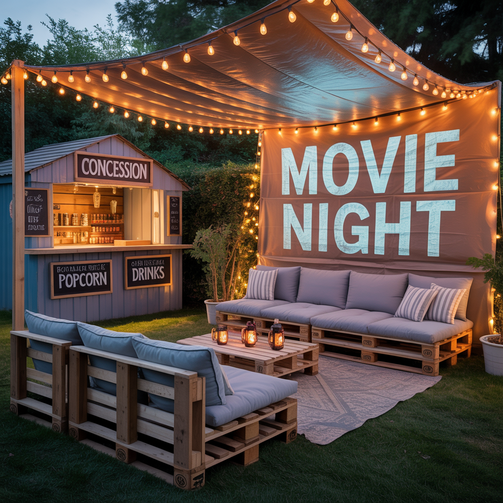 backyard movie night themes