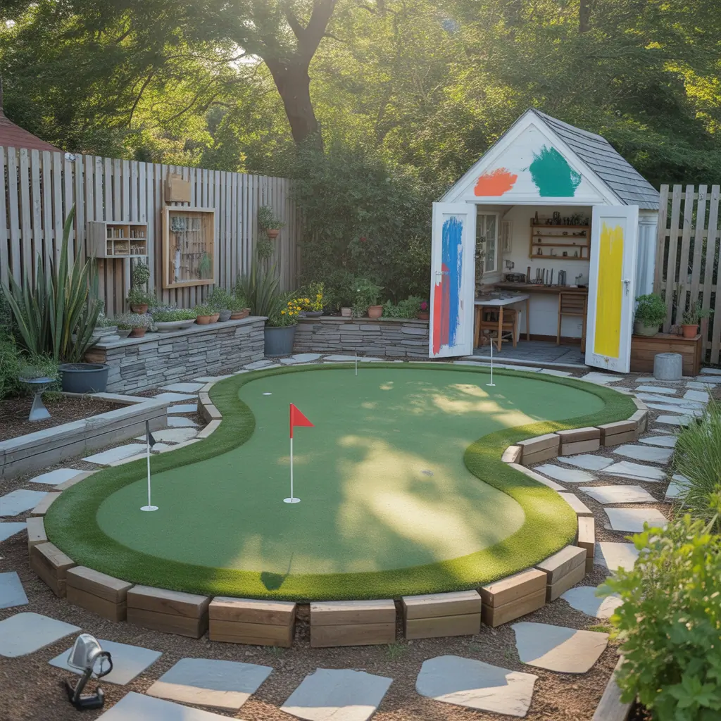 backyard putting green small ideas