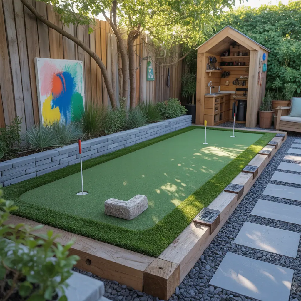 backyard putting green small ideas