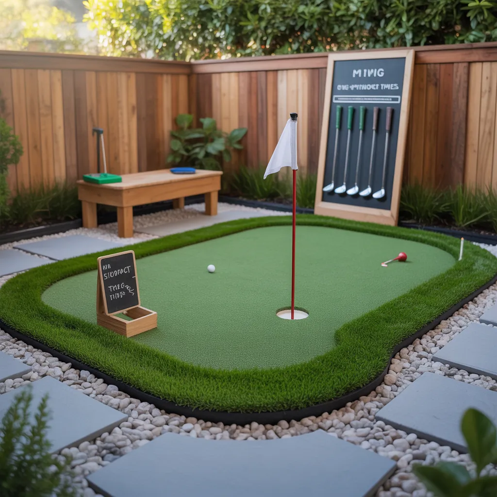 backyard putting green small ideas