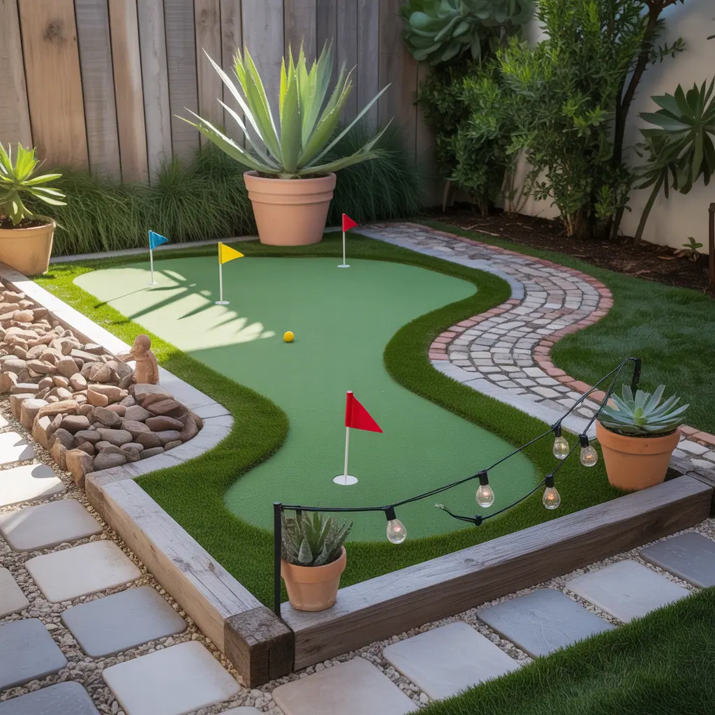 backyard putting green small ideas