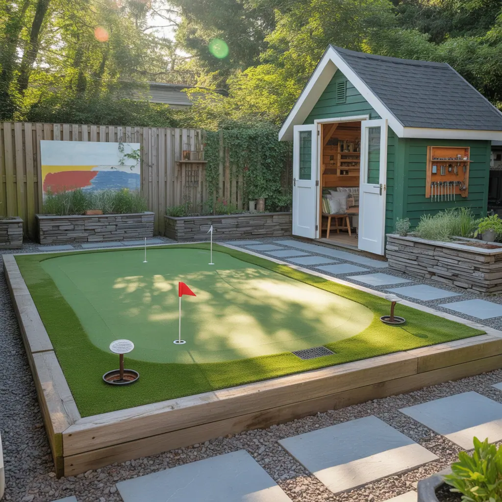 backyard putting green small ideas