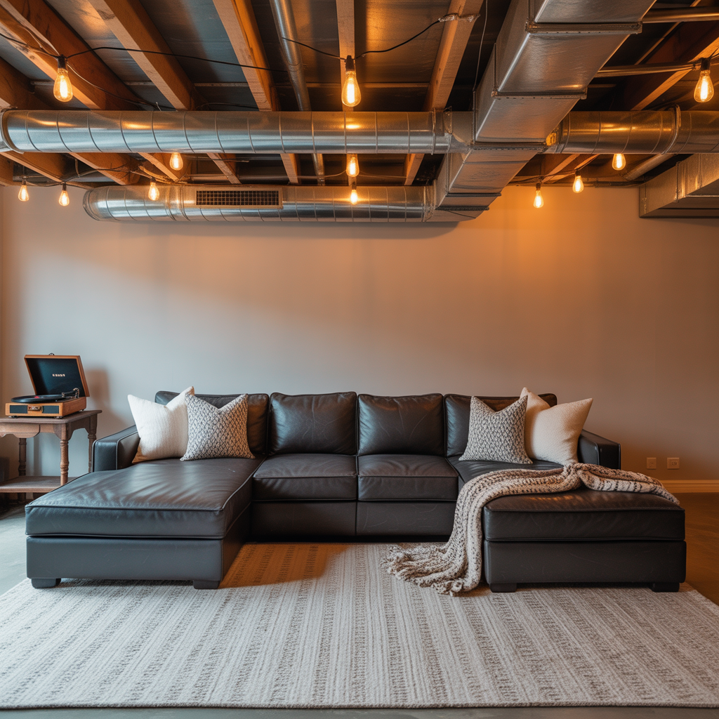 basement exposed ceiling design ideas