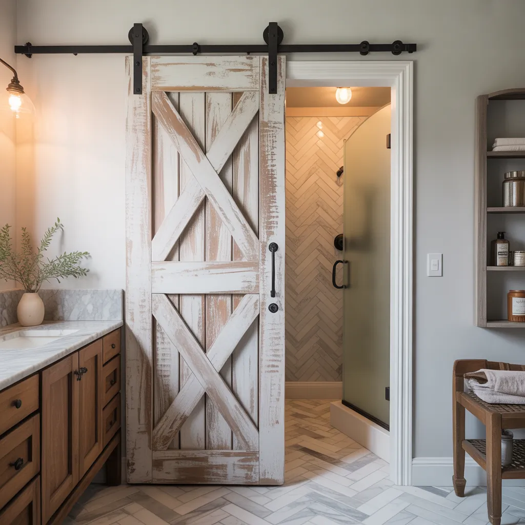 bathroom barn door concept