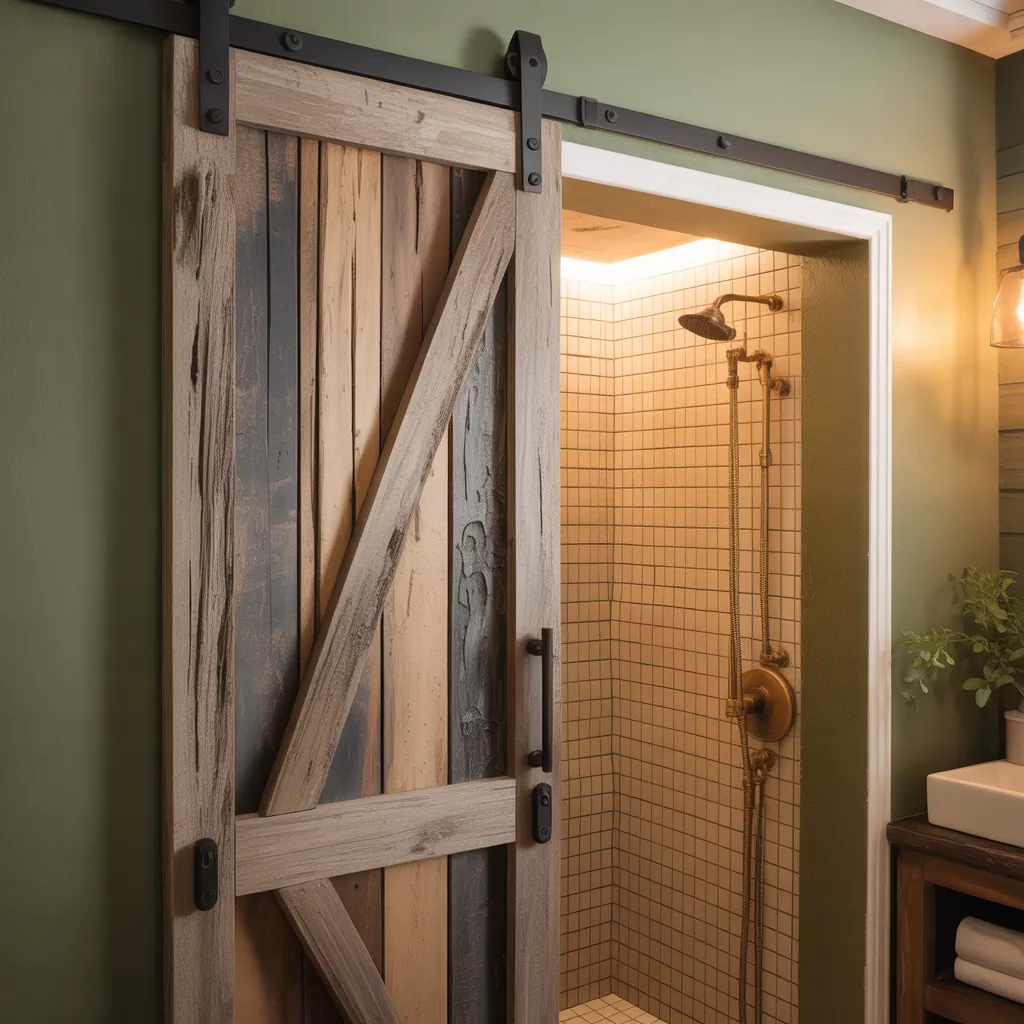 bathroom barn door concept
