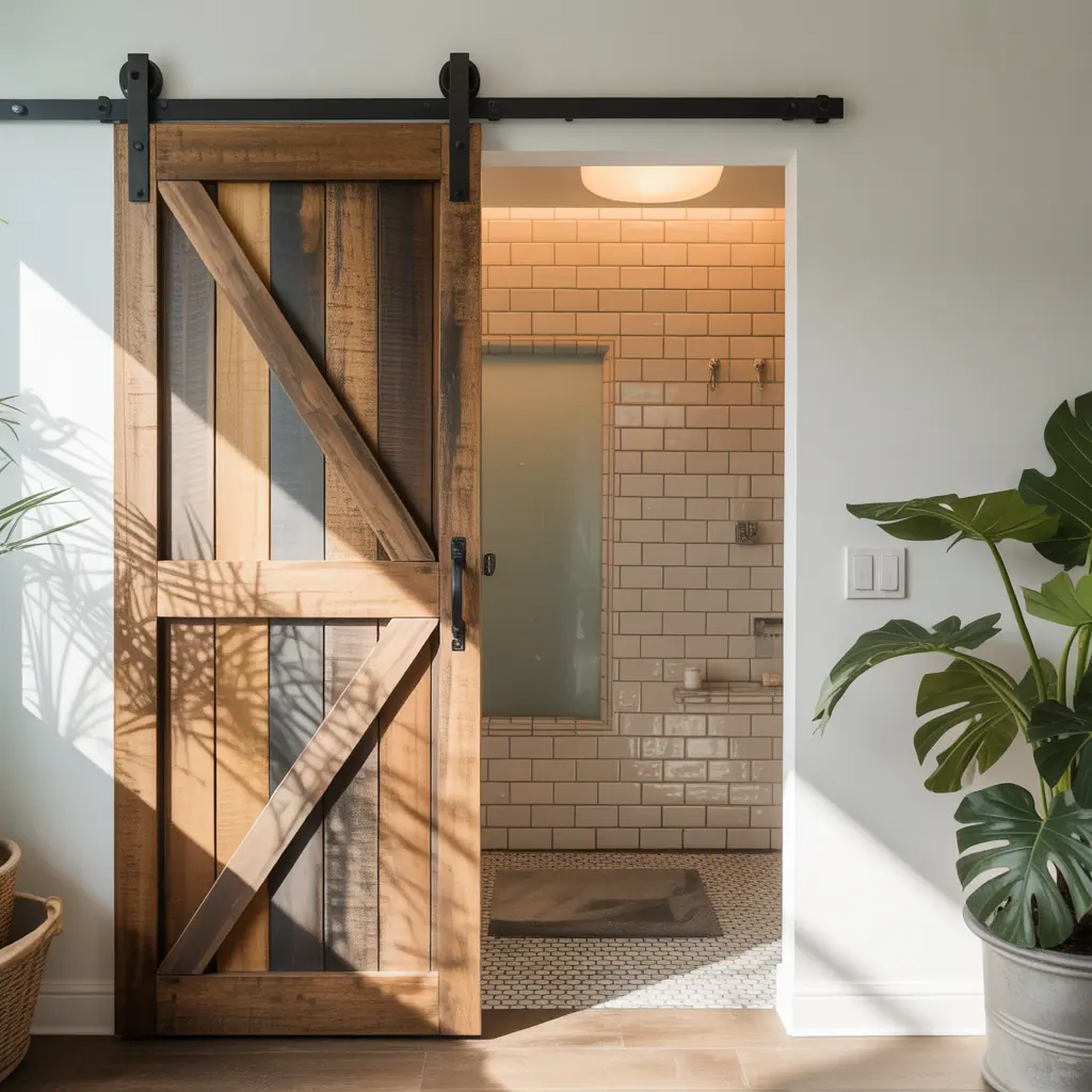 bathroom barn door concept