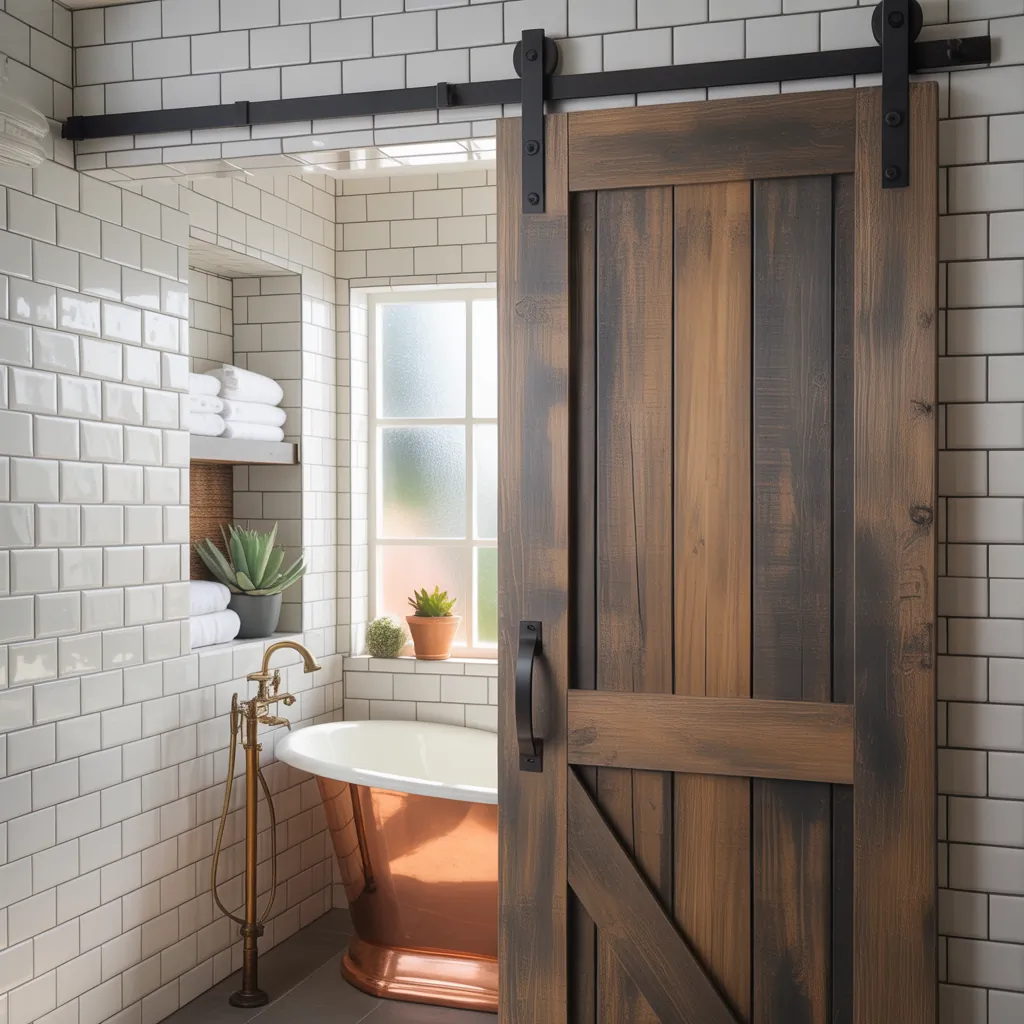 bathroom barn door concept