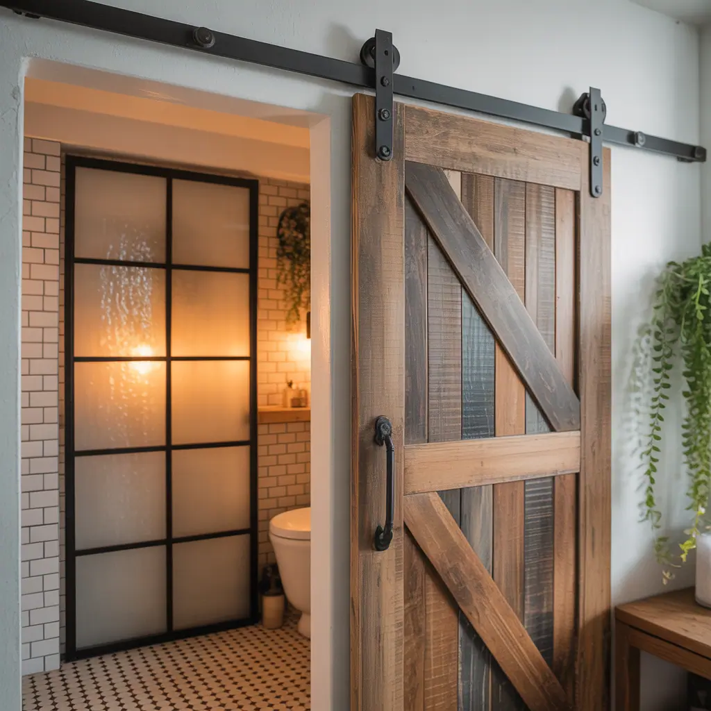 bathroom barn door concept