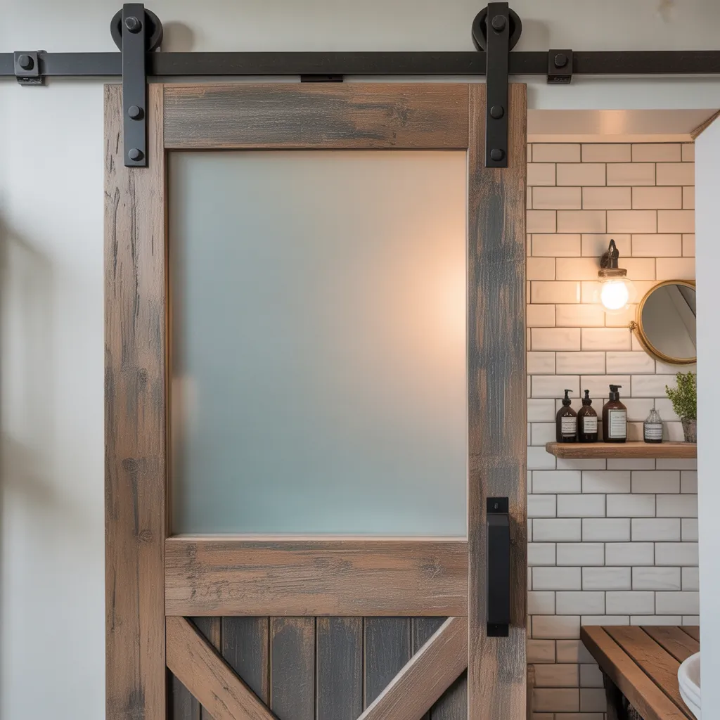 bathroom barn door concept