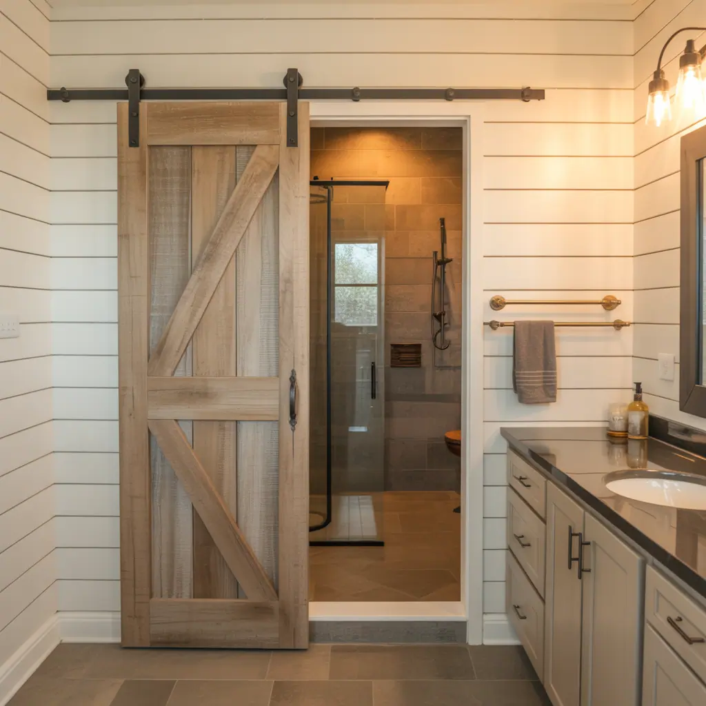 bathroom barn door concept