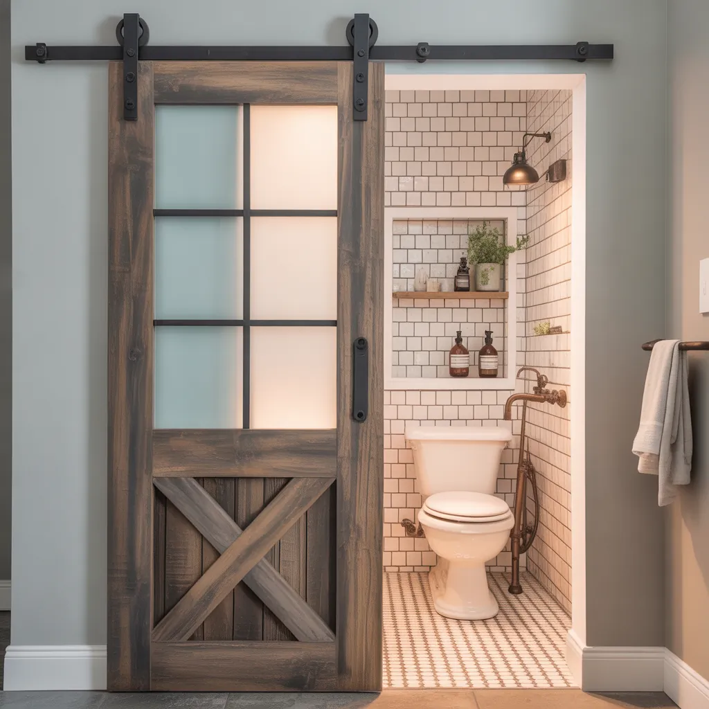 bathroom barn door concept