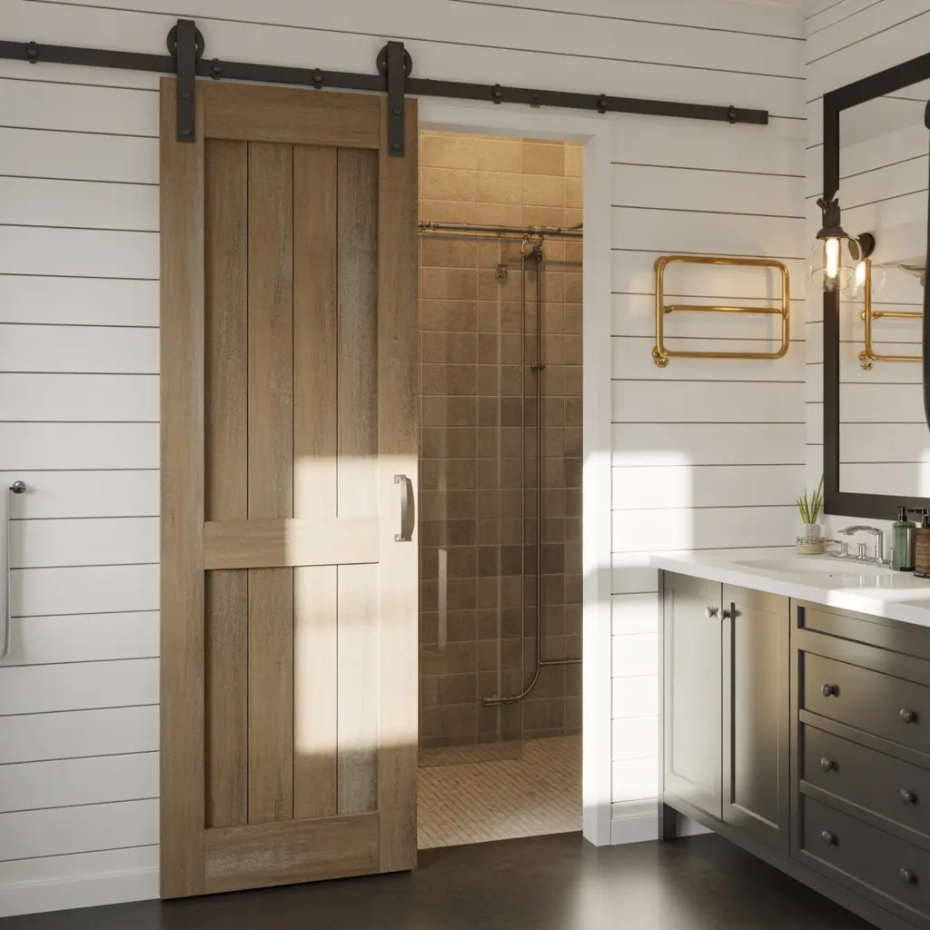bathroom barn door concept