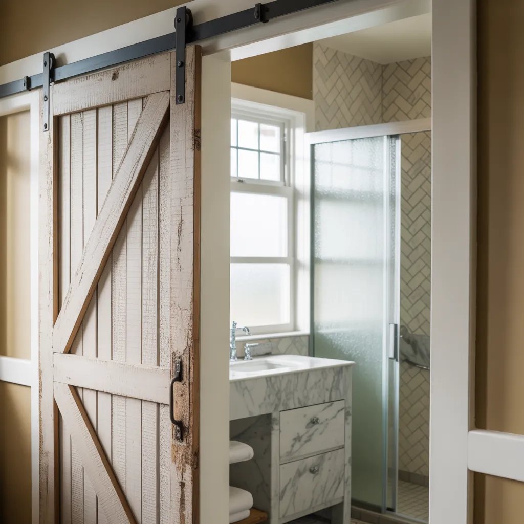 bathroom barn door concept