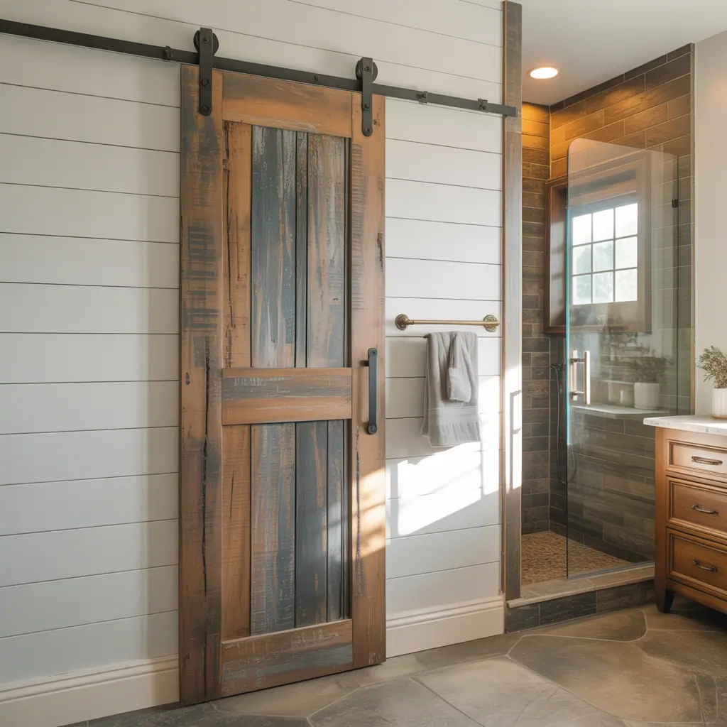 bathroom barn door concept