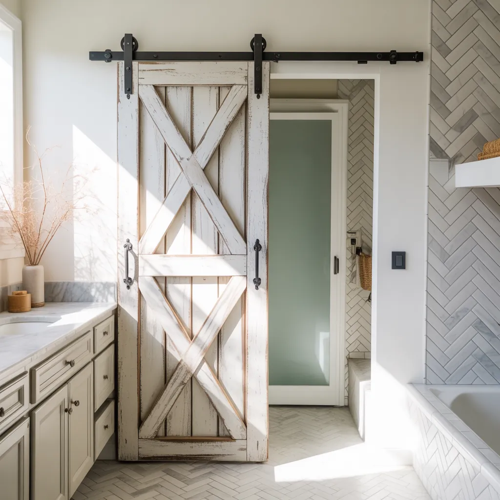 bathroom barn door concept
