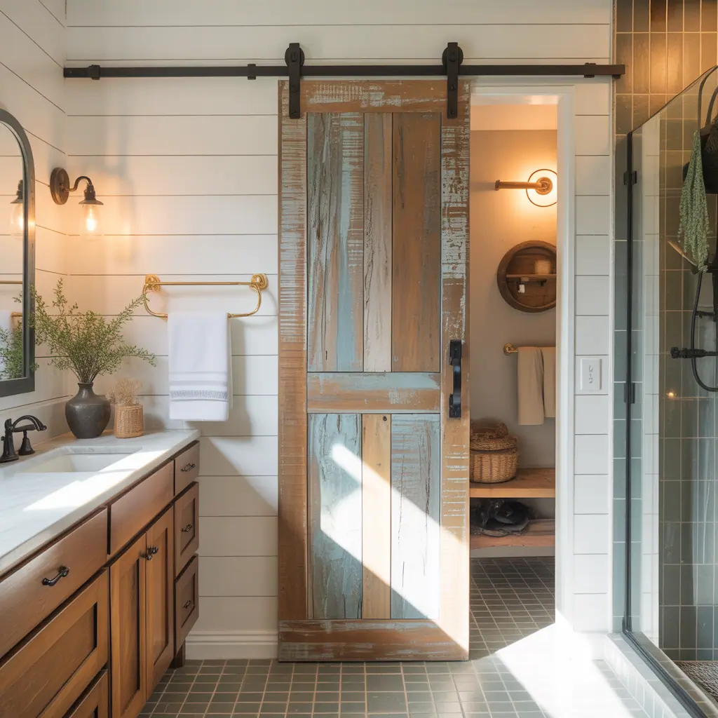 bathroom barn door concept
