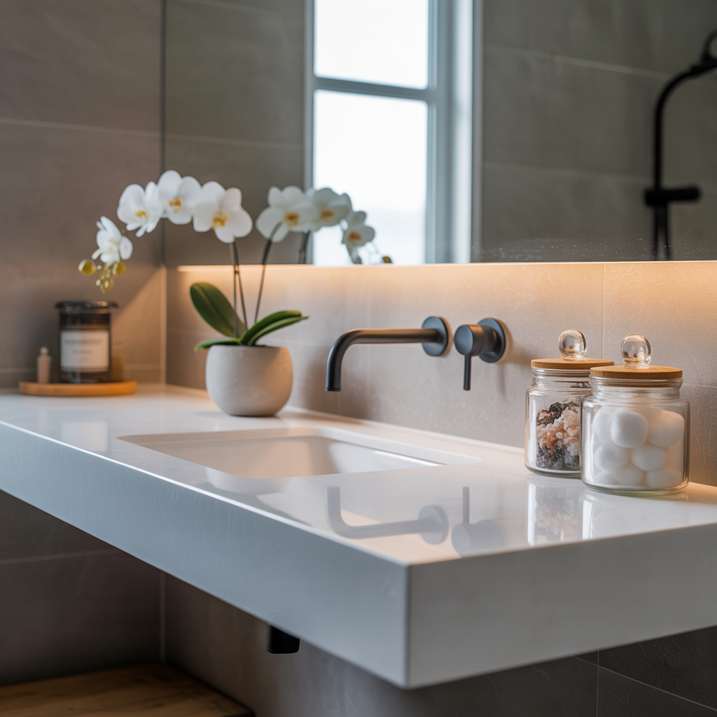 bathroom decor minimal counter ideas