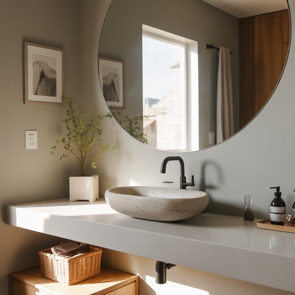 bathroom decor minimal counter ideas