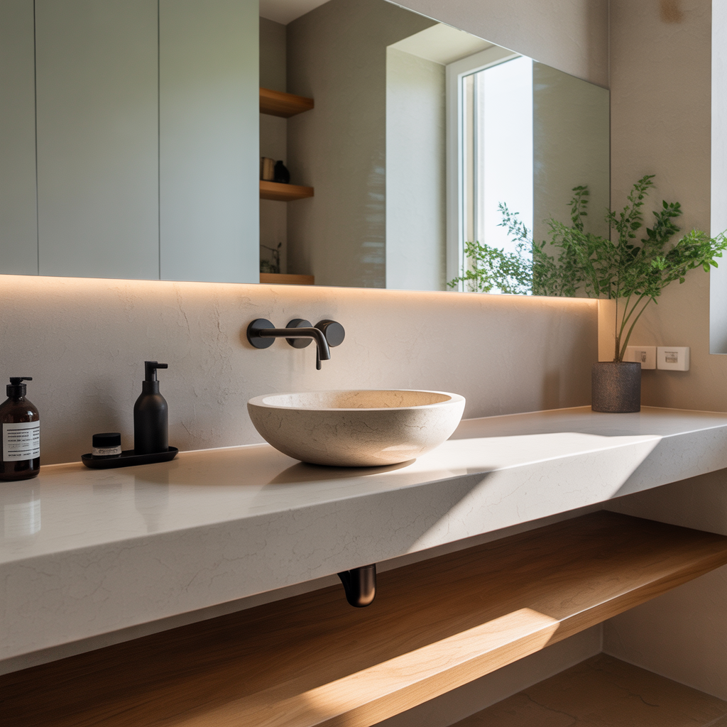 bathroom decor minimal counter ideas