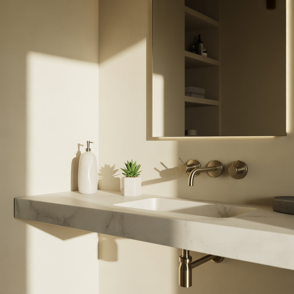 bathroom decor minimal counter ideas