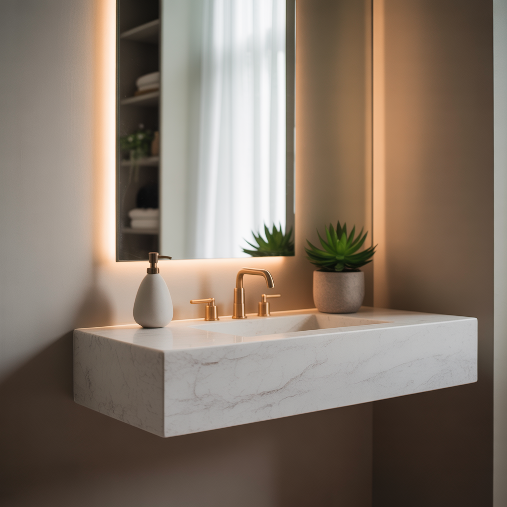 bathroom decor minimal counter ideas
