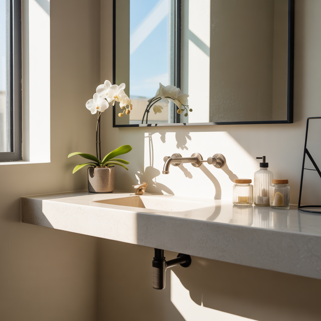 bathroom decor minimal counter ideas