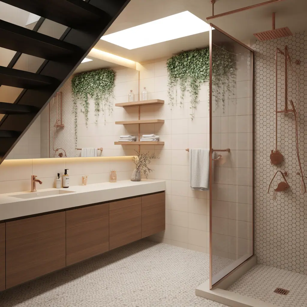 bathroom ideas under stairs