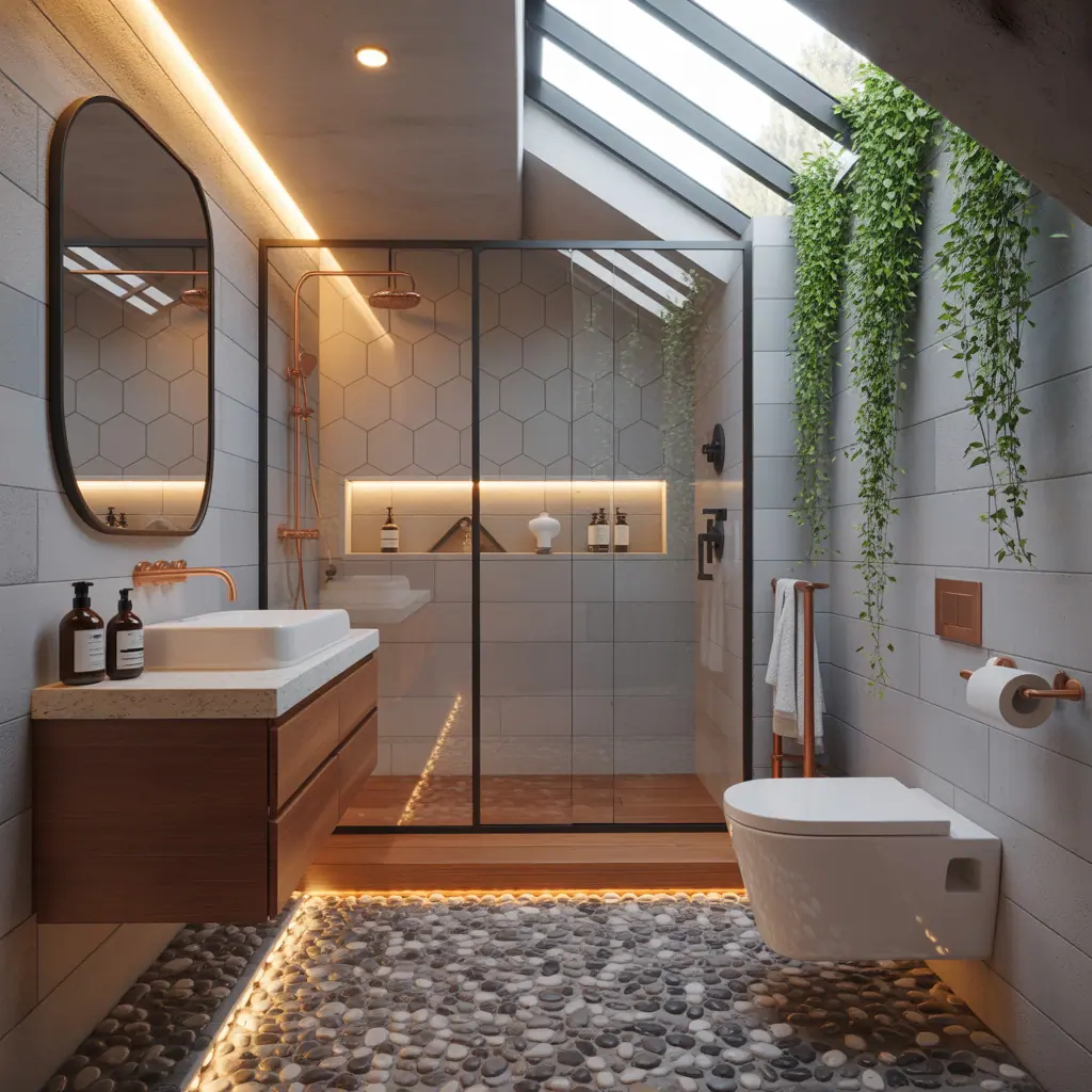 bathroom ideas under stairs