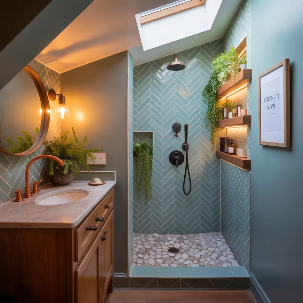 bathroom ideas under stairs
