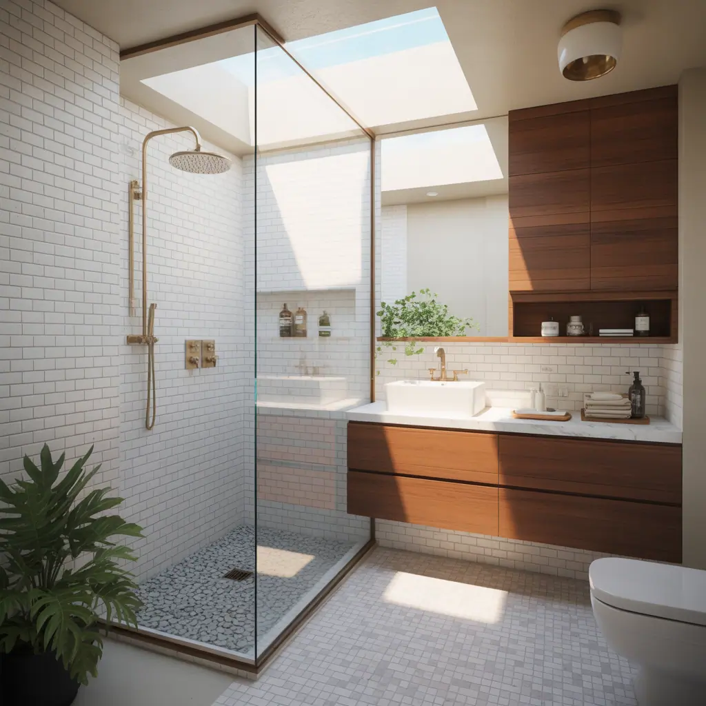 bathroom ideas under stairs