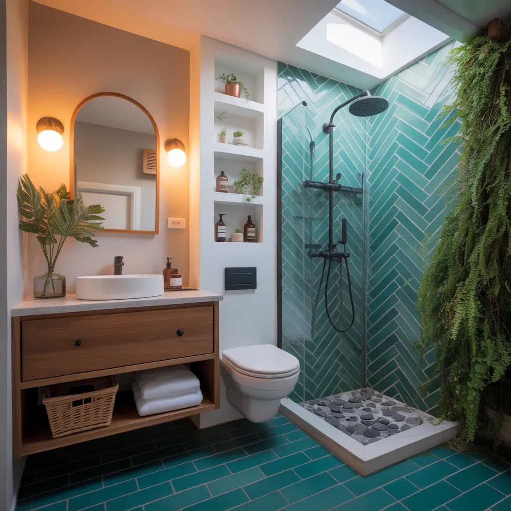 bathroom ideas under stairs