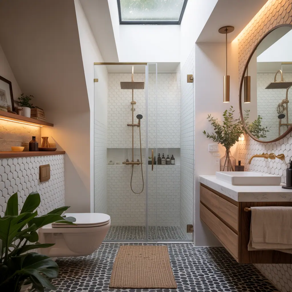 bathroom ideas under stairs