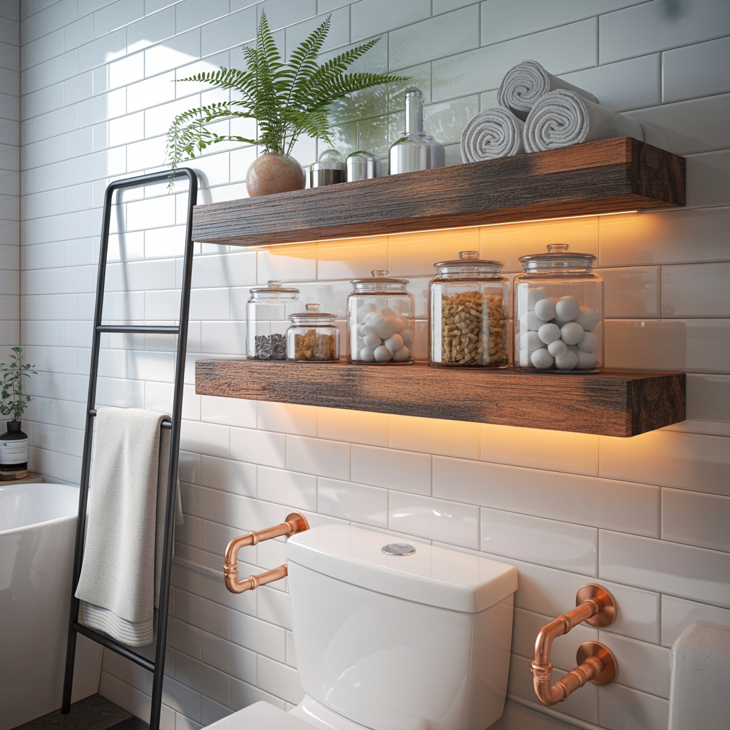 Bathroom Shelves Over Toilet