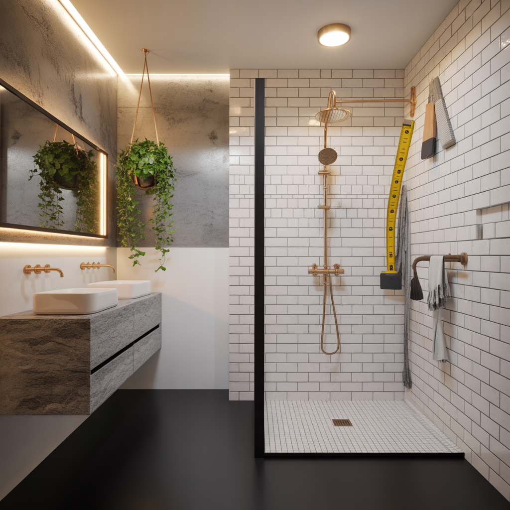 bathroom with black floor ideas