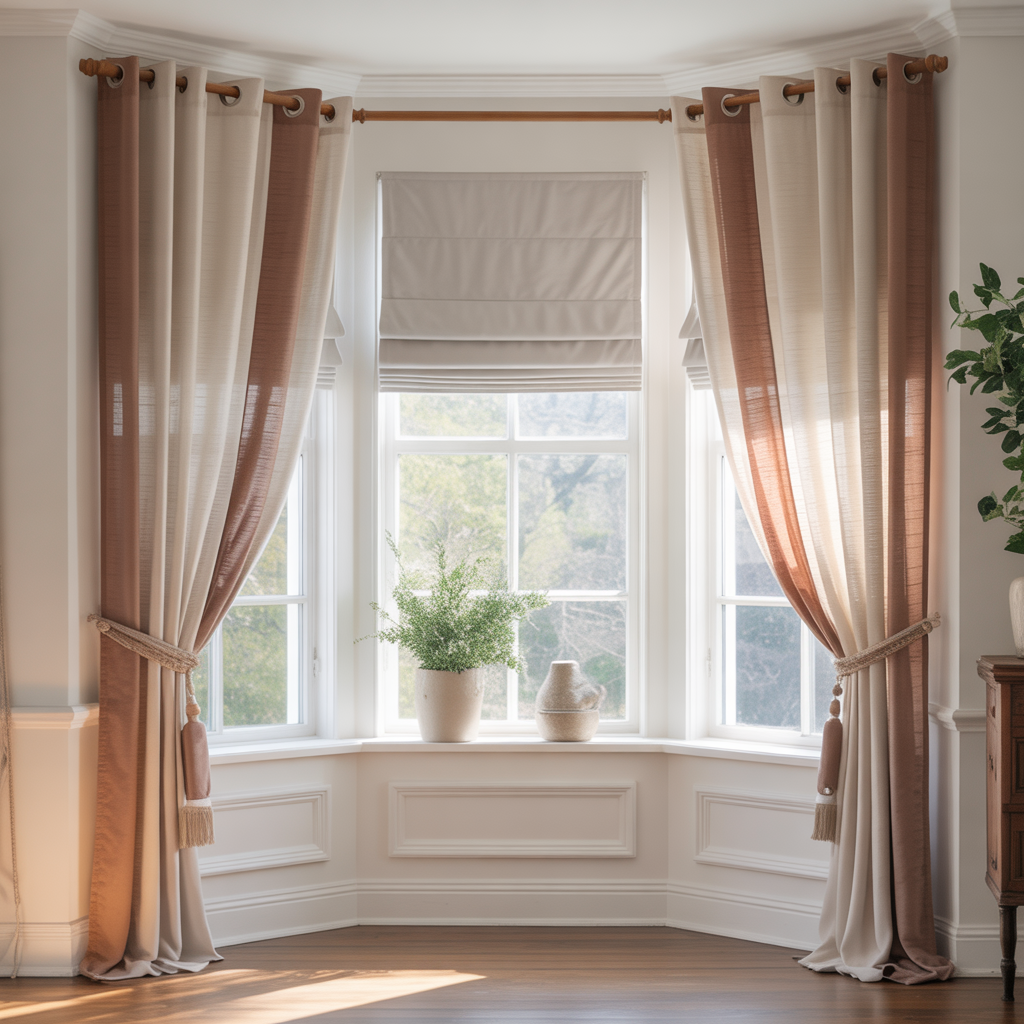 bay window curtain ideas
