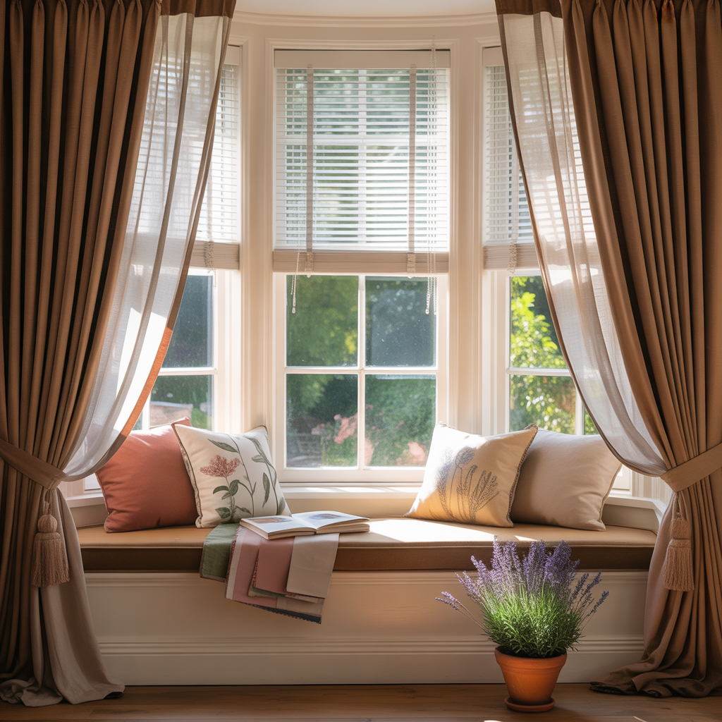 bay window curtain ideas