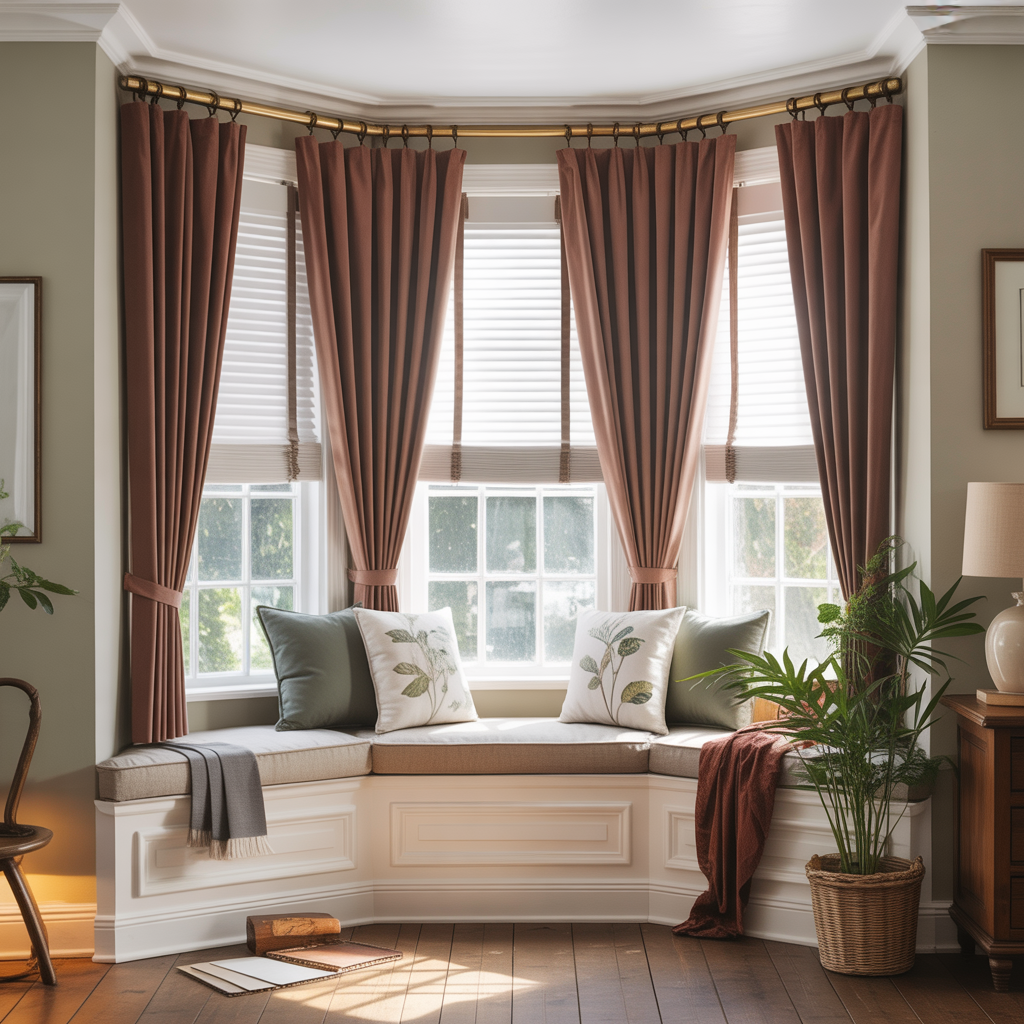 bay window curtain ideas