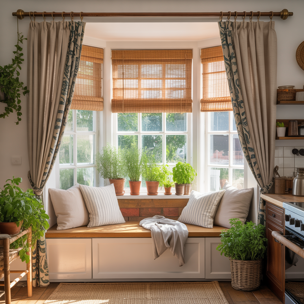 bay window curtain ideas