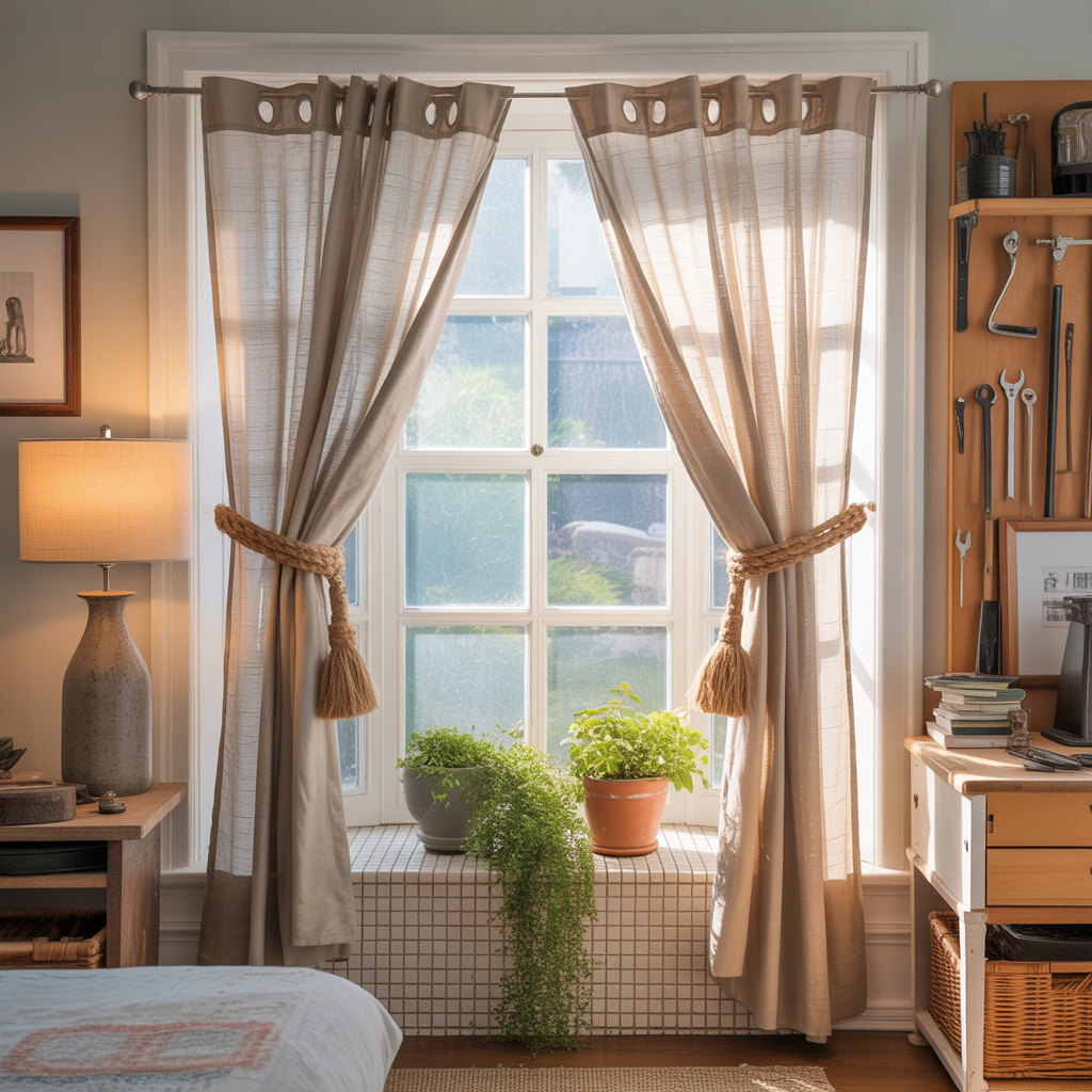 bay window curtain ideas