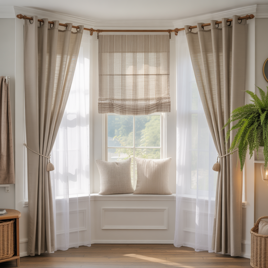 bay window curtain ideas