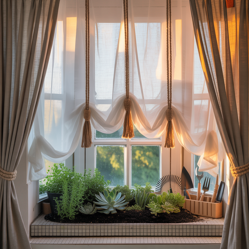 bay window curtain ideas
