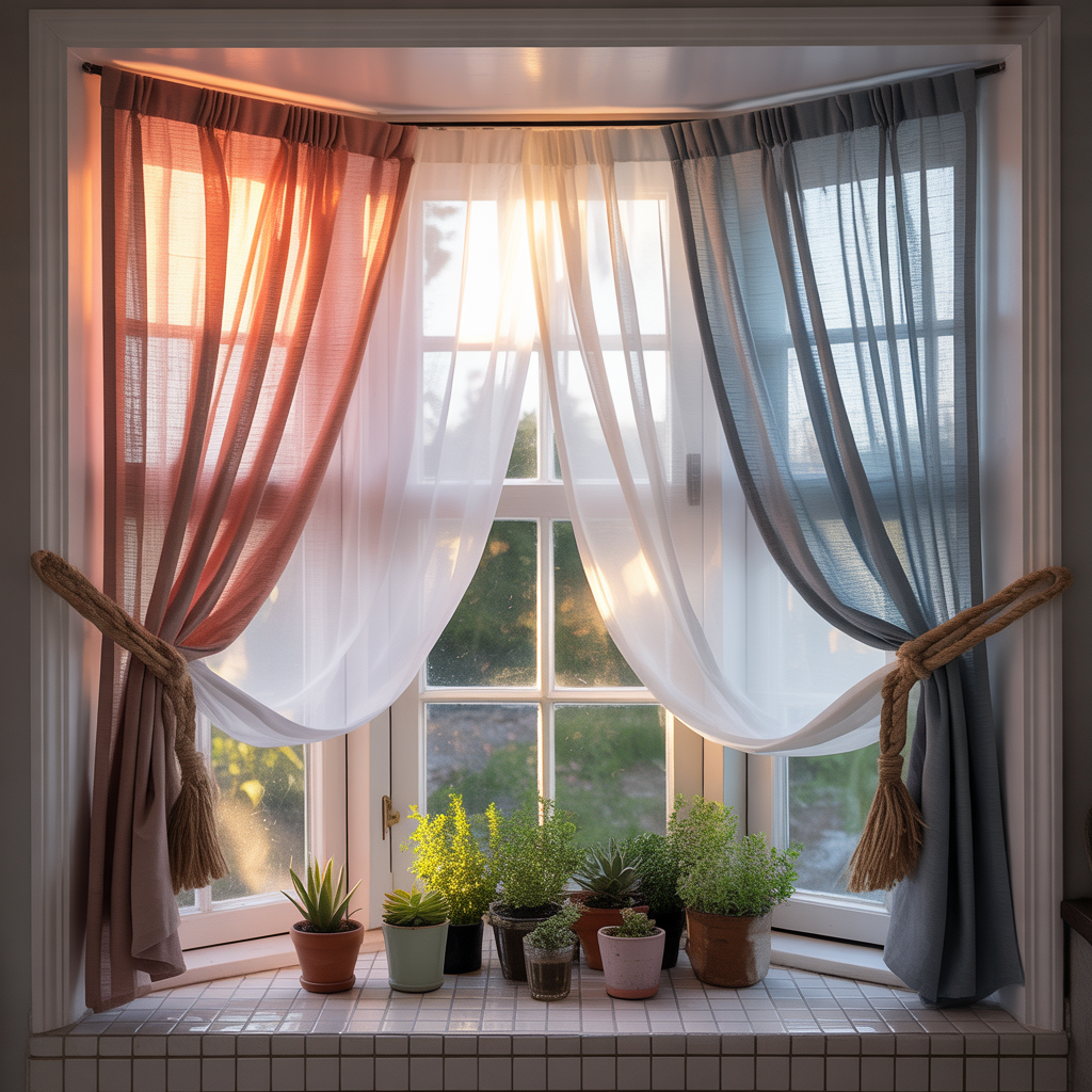 bay window curtain ideas