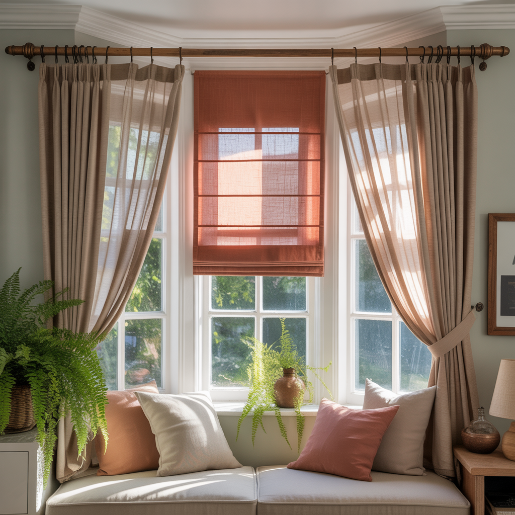 bay window curtain ideas