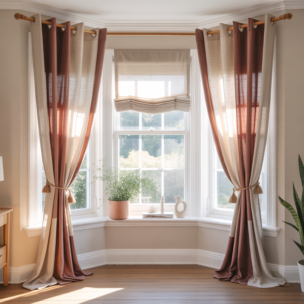 bay window curtain ideas