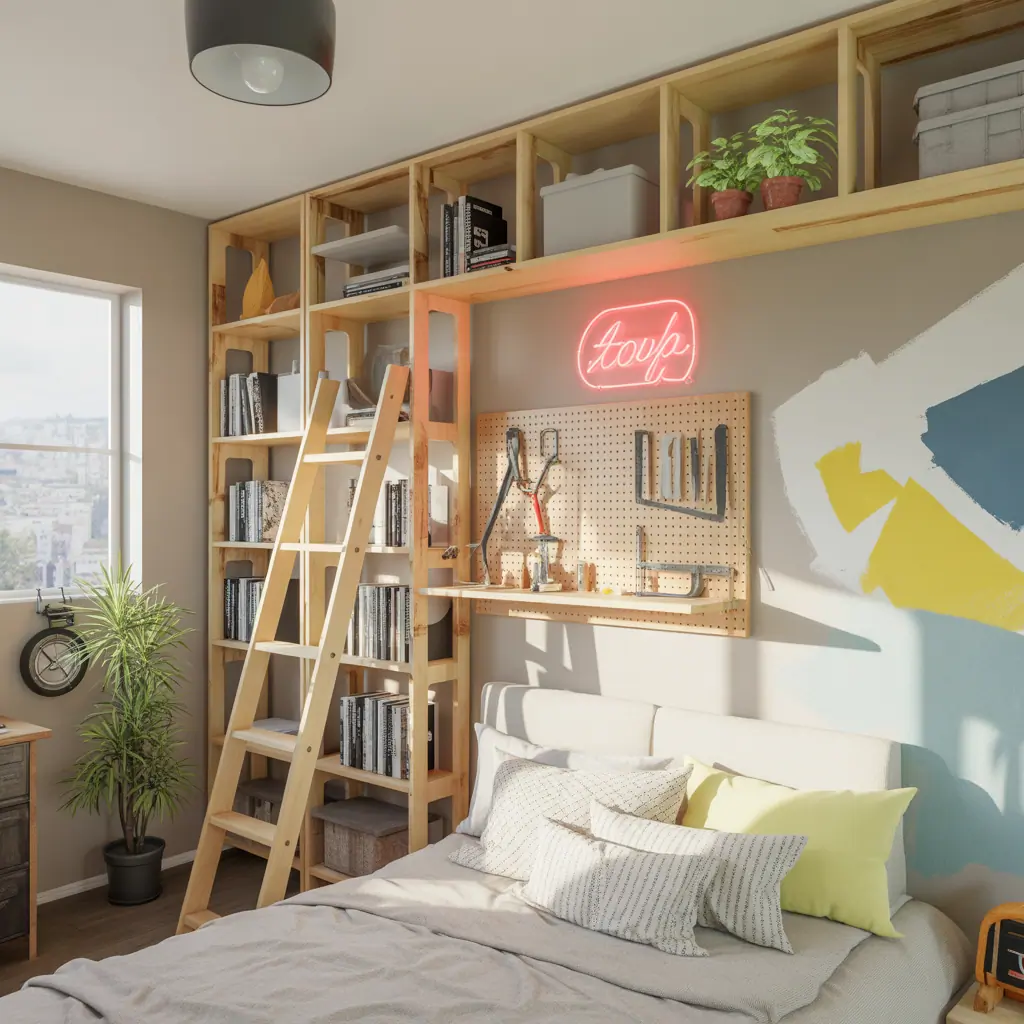 bedroom bookshelf projects